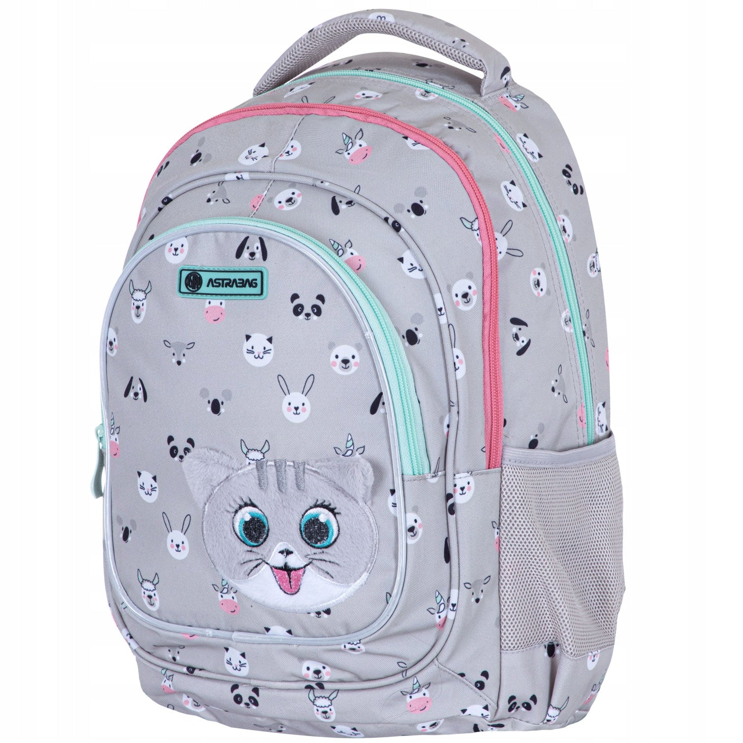 School Backpack Multi-chamber satchel ASTRABAG KITTY THE CUTE, AB330