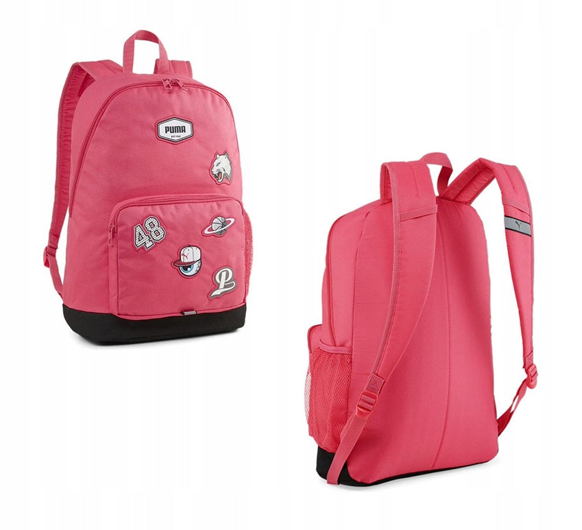 School Backpack PUMA Patch Pink Patches Laptop