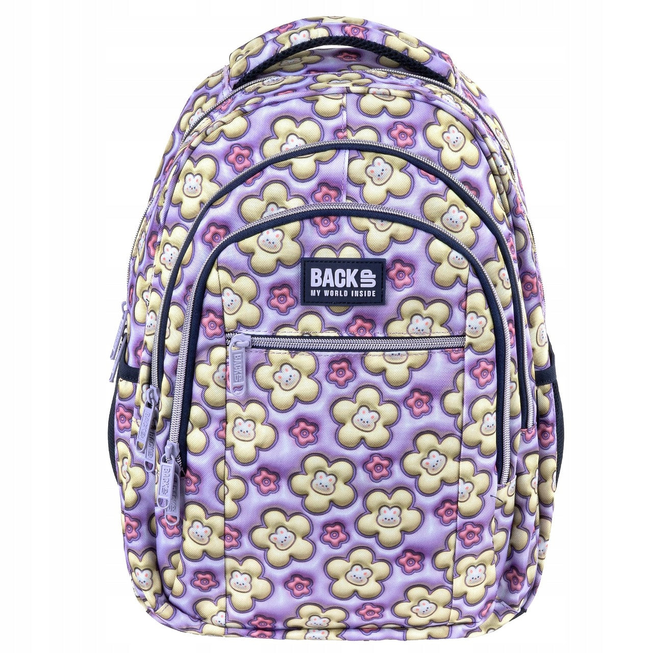 School Backpack Pastel Bunnies 3D O43 Derform PLB8043 Packaging status original