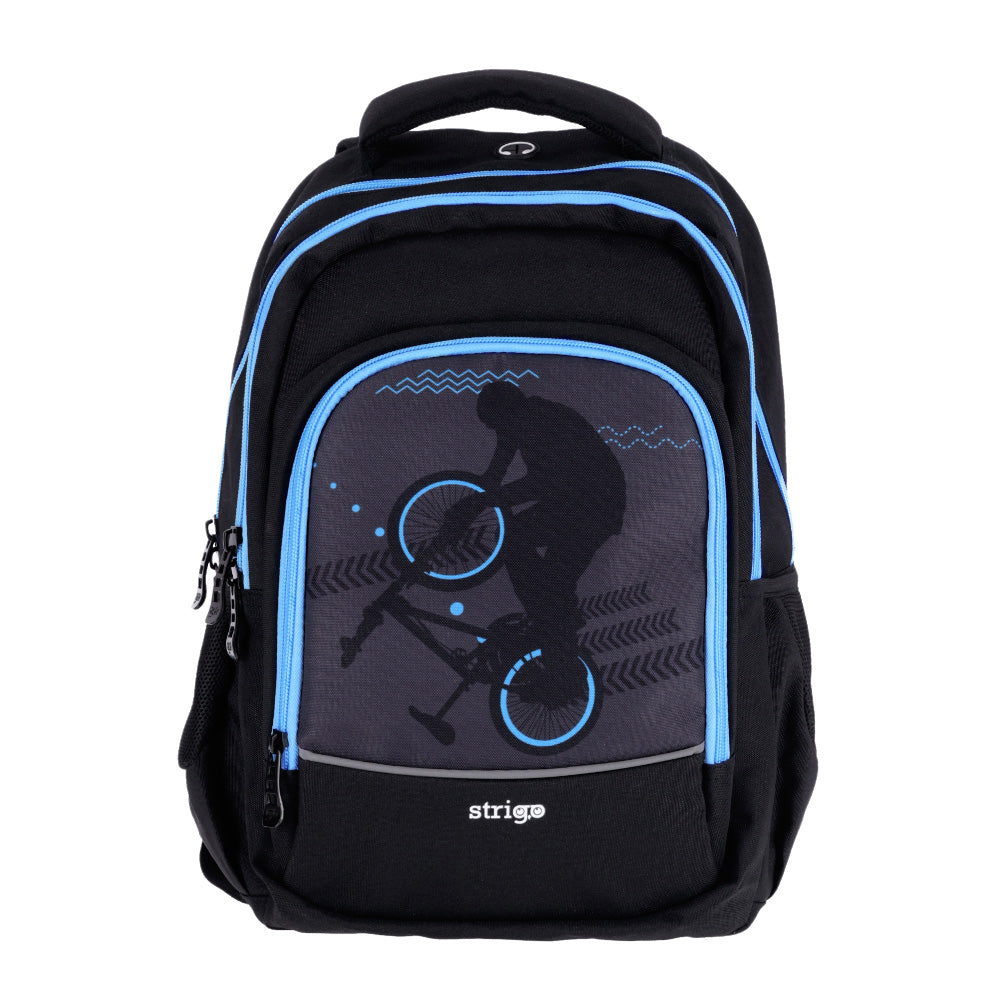 School Backpack STRIGO Misty Black Bike