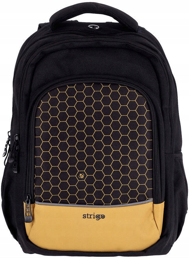 School Backpack STRIGO Misty Black Honeycomb