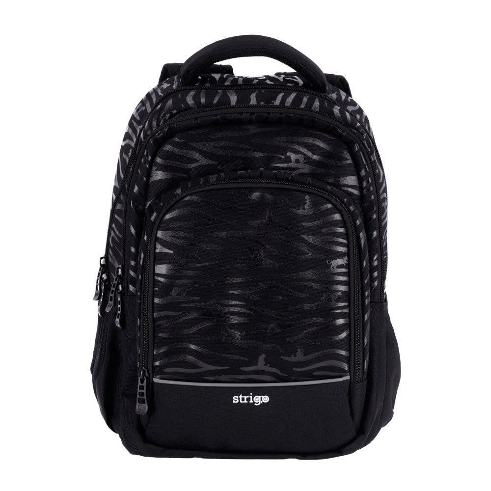 School Backpack STRIGO Misty Black Tiger