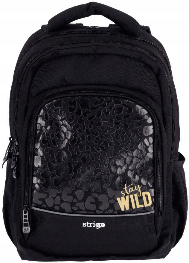 School Backpack STRIGO Misty Black Wild Brand Strigo