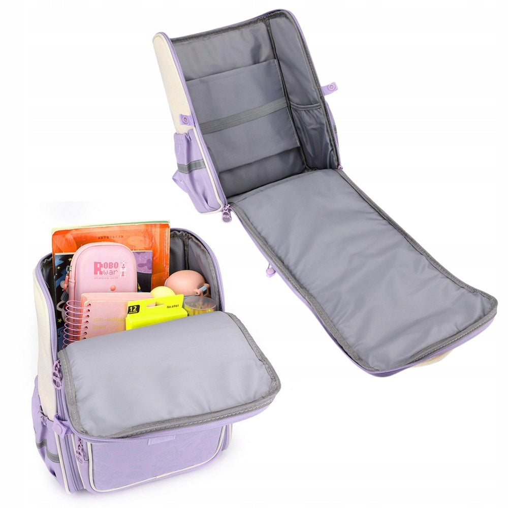 School Backpack Satchel With Rabbit Chest Belt Pastel Pink 21L Brand no brand