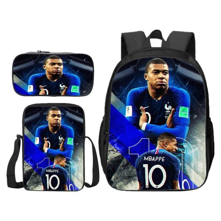 School Backpack Soccer Club Backpack Set: 3-in-1 Lunch Bag and Pencil Case