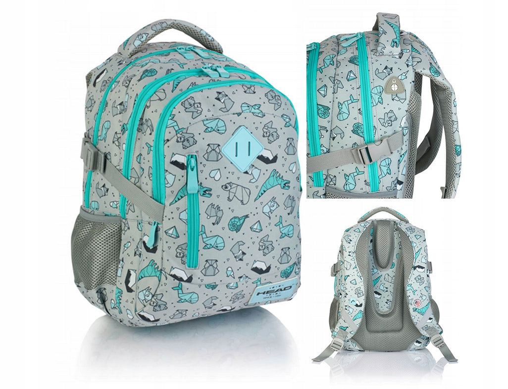 School Backpack Three-chamber Animals Head Astra