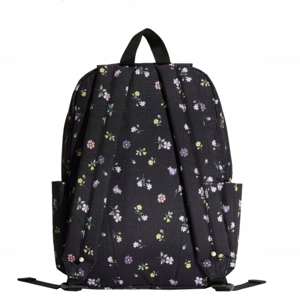 School Backpack Vans Old Skool Grom Backpack 18L Black Flowers Manufacturer code VN000H56HTL1