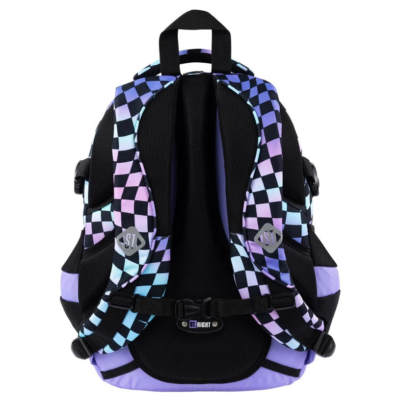School Backpack Youth 4-Chamber St. Right BP-01 WAVY CHESSBOARD Packaging status original