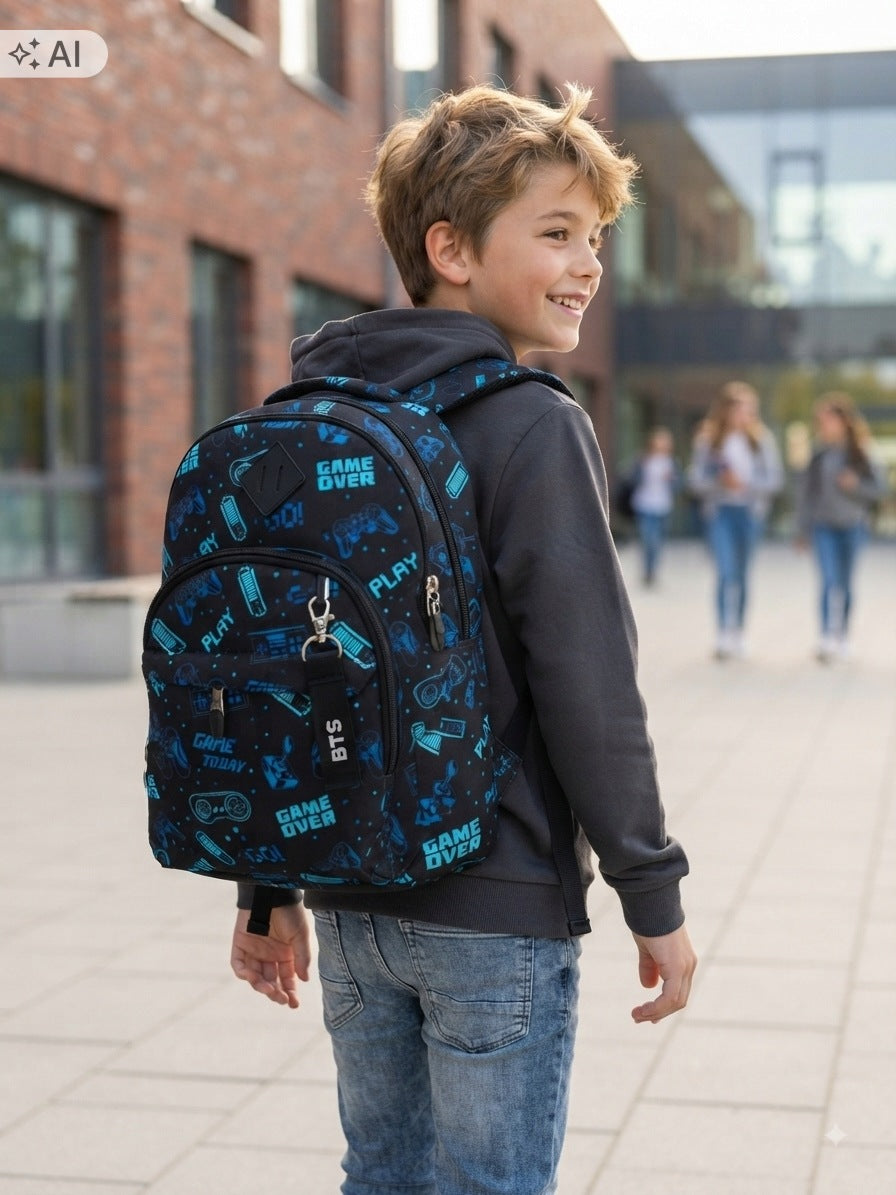 School Backpack Youth Kayet Gamer Game Over gameing black Brand Kayet