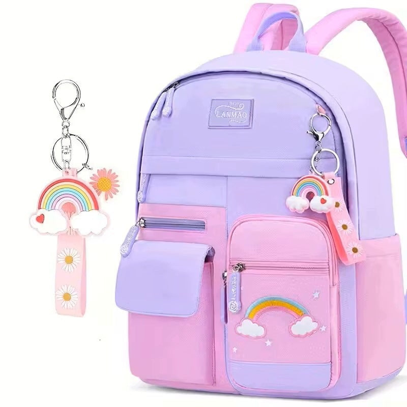 School Backpack Youth Pastel Rainbow A4 45 cm Pockets Pendant