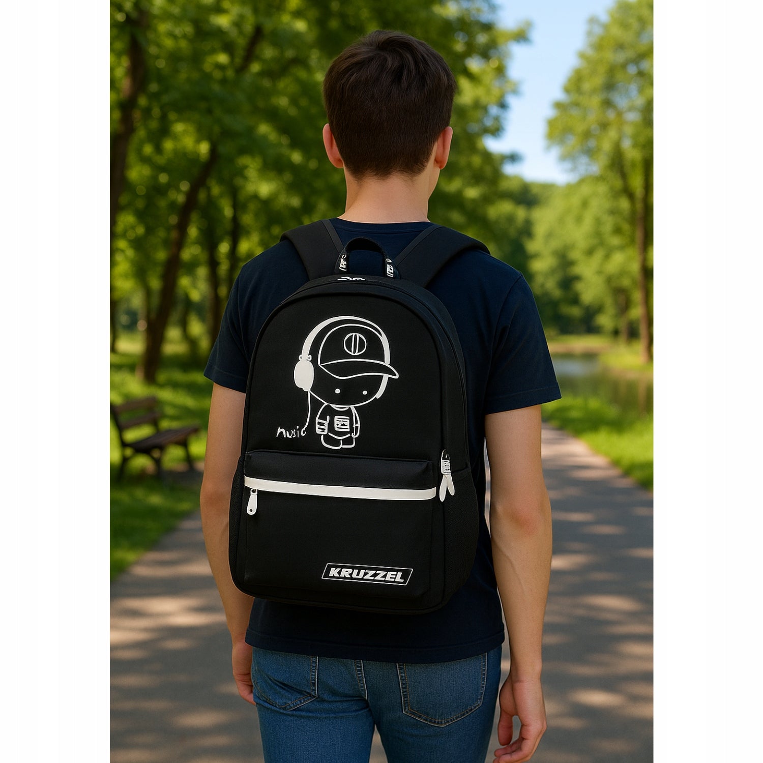 School Backpack Youth Reflectors USB Pencil Case for Boy Girl Manufacturer code 5903794905030