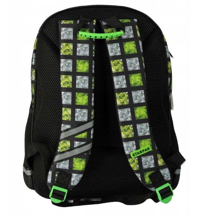 School Backpack Youth Satchel Pixel for boy 1-3 class large Brand Starpak