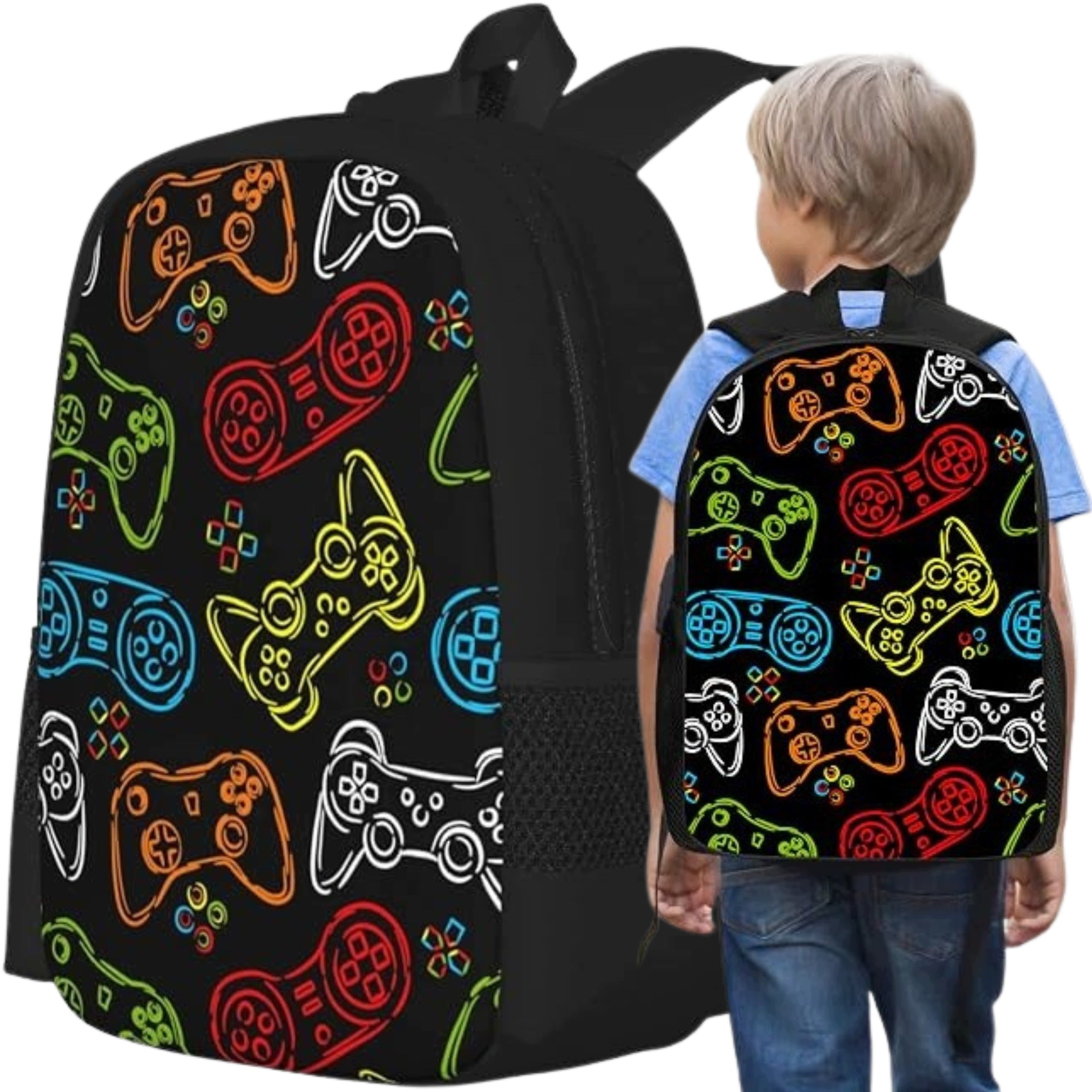 School Backpack for Boy Youth Schoolbag Game Pad for Player