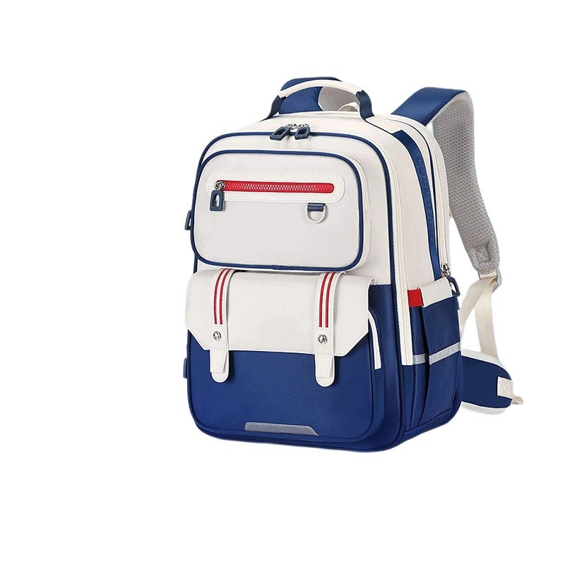 School Backpack for Boys and Girls Blue Little Superlkiwy