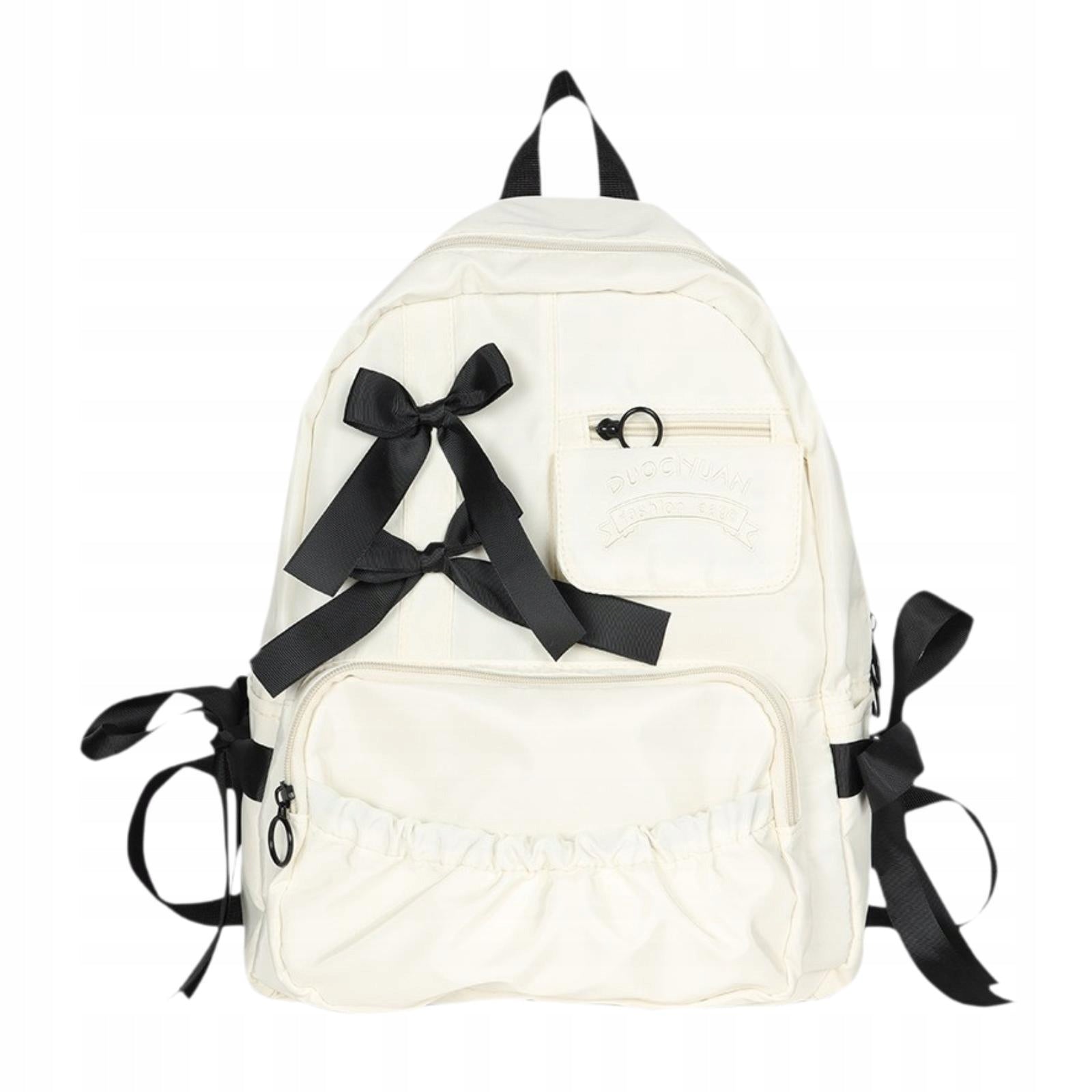 School Backpack for Girls Fashion Adjustable Straps Large Capacity White