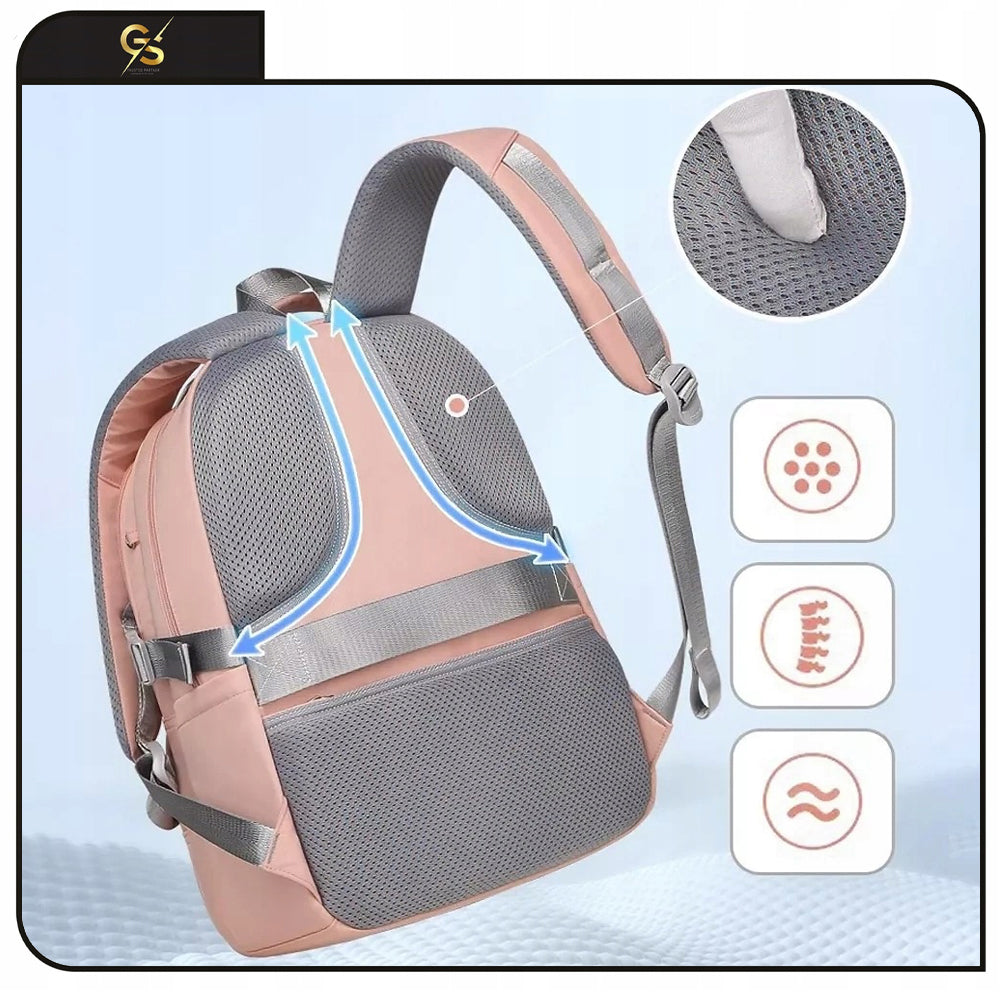 School Backpack for Girls Large Pink Youth Schoolbag Edison 25L Packaging status original