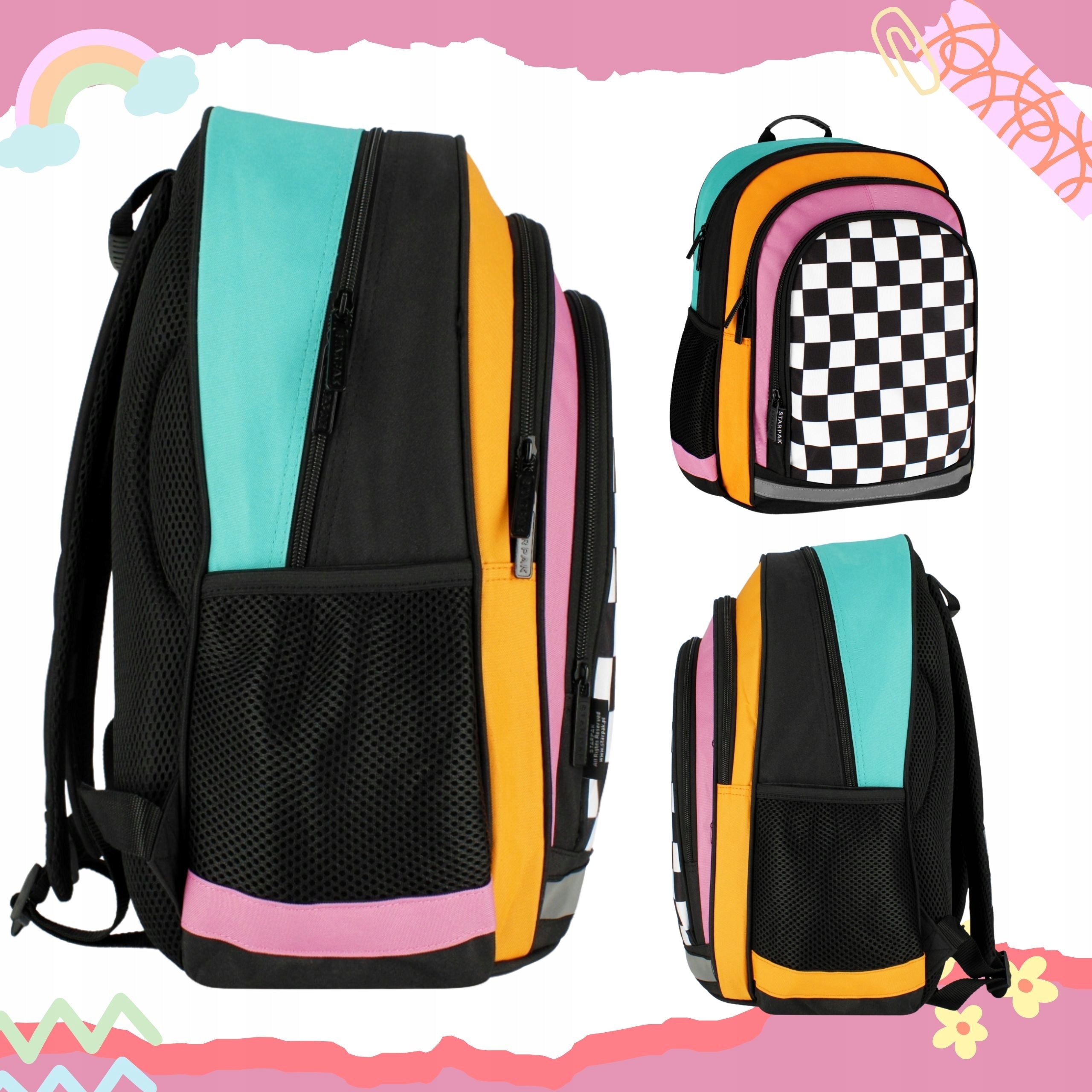 School Backpack for Girls for Trip Pink Children's Day Gift Manufacturer code Plecak Młodzieżowy Kolorowy Do Szkoły