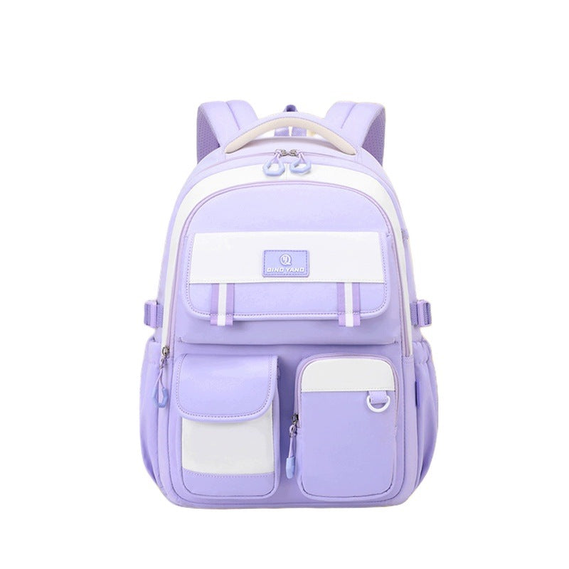 School Backpack for Girls of Medium and Higher High School Students Purple