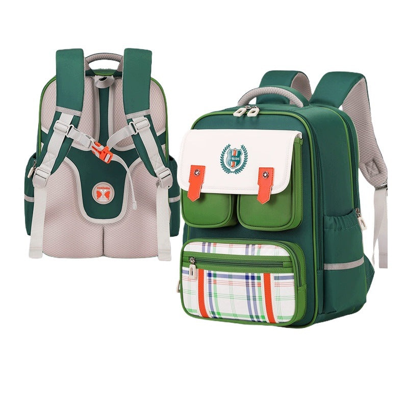 School Backpack for Youth Children Green Mint And Dark Green