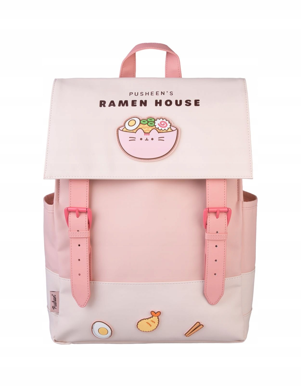 School Backpack with Flap Pusheen Sushi Roll Large for Girl to School
