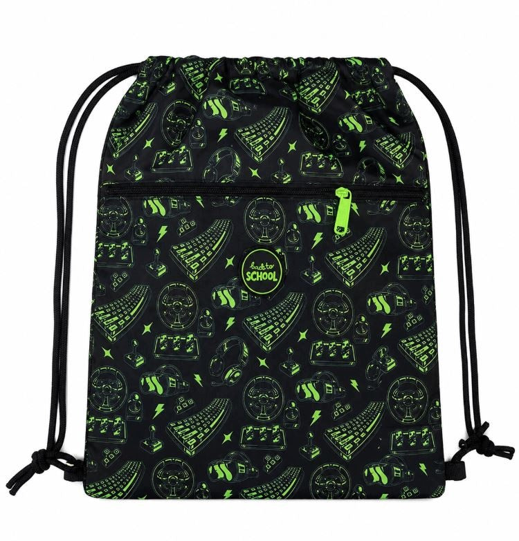 School Bag For Player Black With Drawstrings