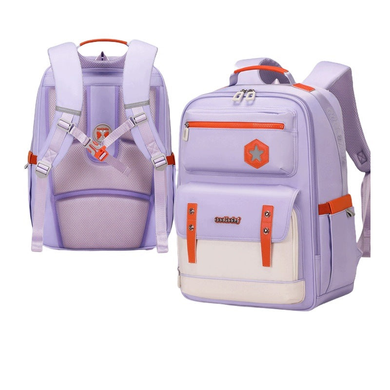 School Bag for Boys and Girls Purple Dirt Resistant