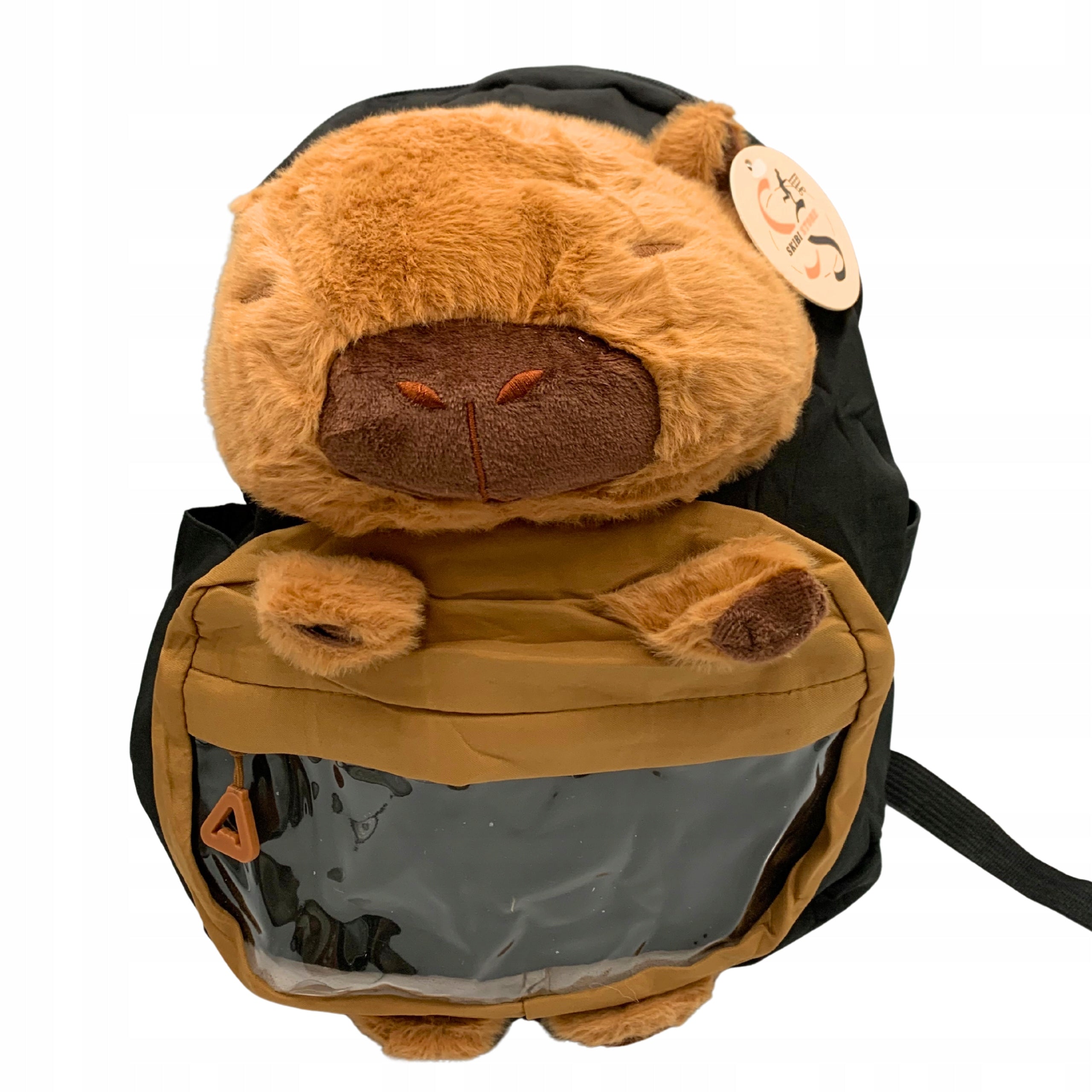 School Capybara Backpack Plush Toy 3D Lightweight Spacious For School Travel Bag Packaging status original