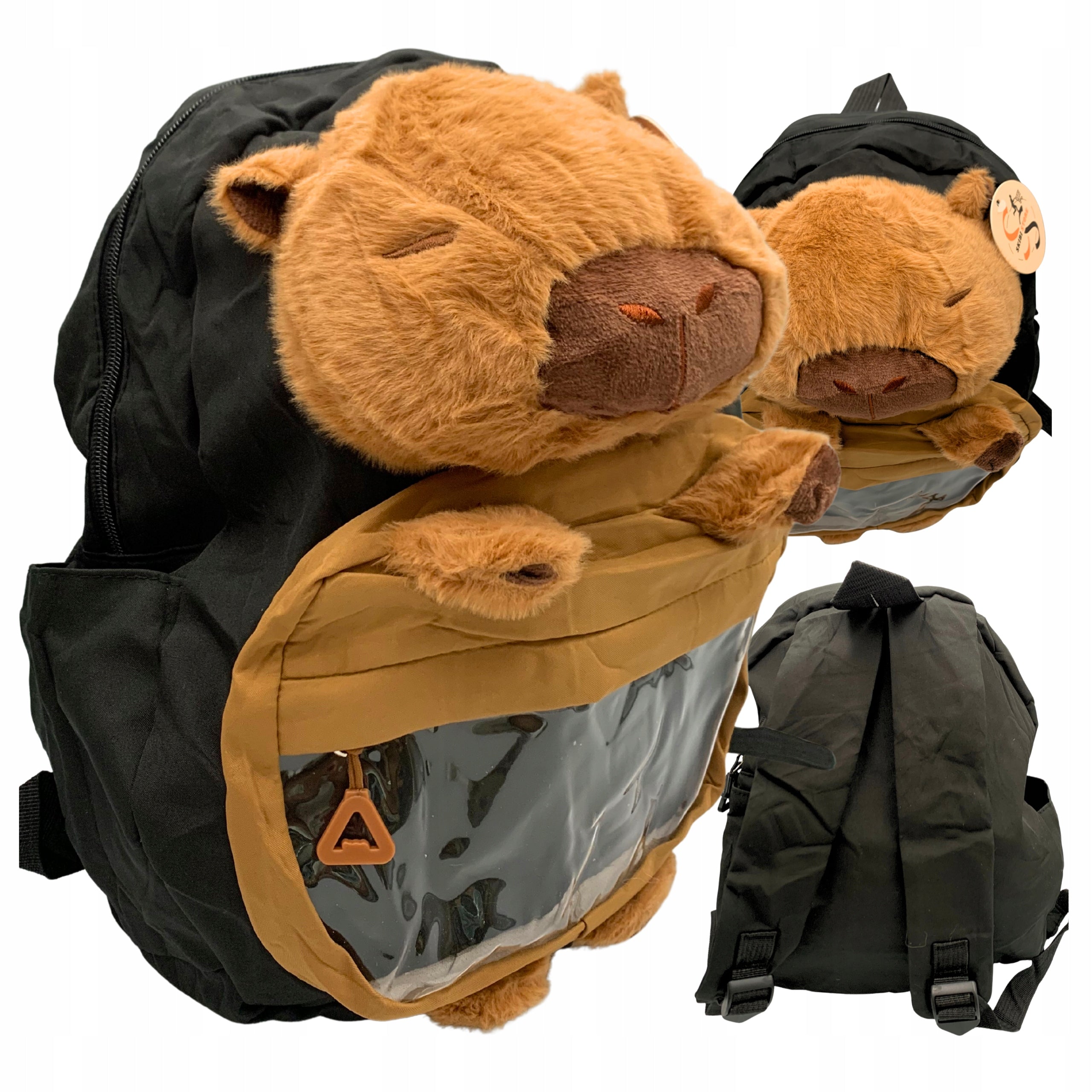School Capybara Backpack Plush Toy 3D Lightweight Spacious For School Travel Bag