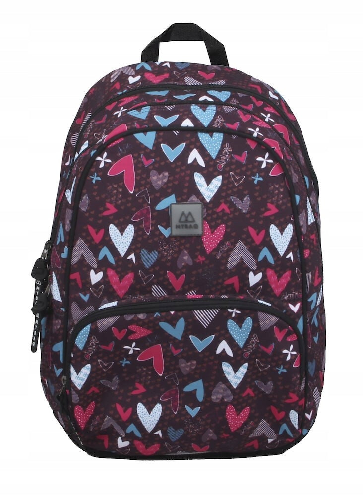 School Satchel Backpack for Girls in Hearts