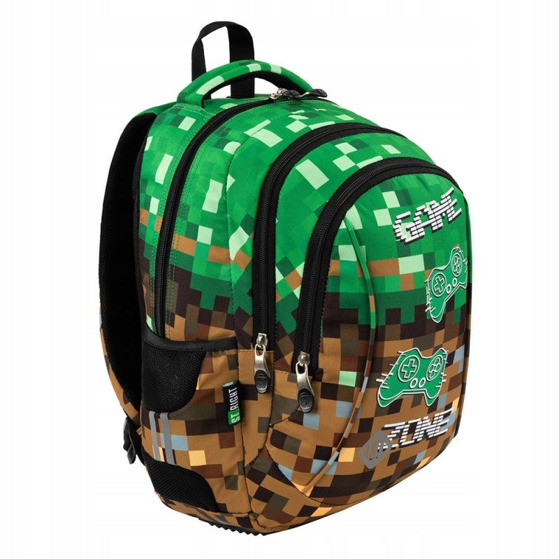 School Set BACKPACK Pencil Case Bag Pixel Pixels Game Zone For Player Manufacturer code ZES009523