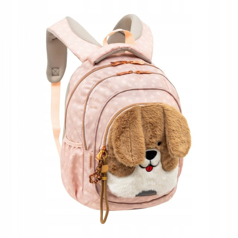 School Set BACKPACK Pencil Case Bag Plush Dog with Ears Fluffy Puppy Manufacturer code ZES009546