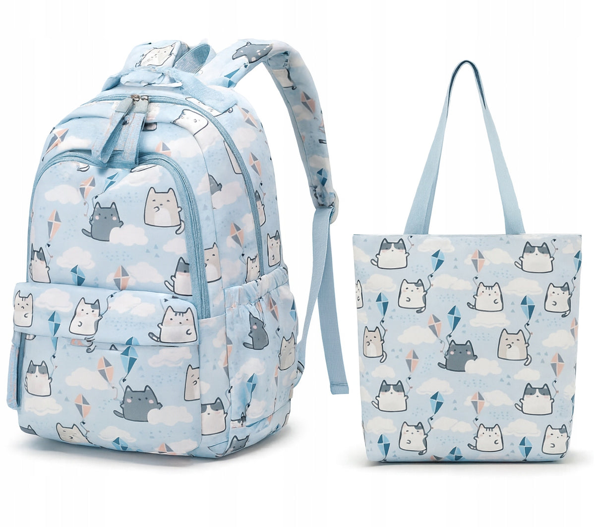 School Set Backpack Bag shopper 2in1 school satchel (D079)