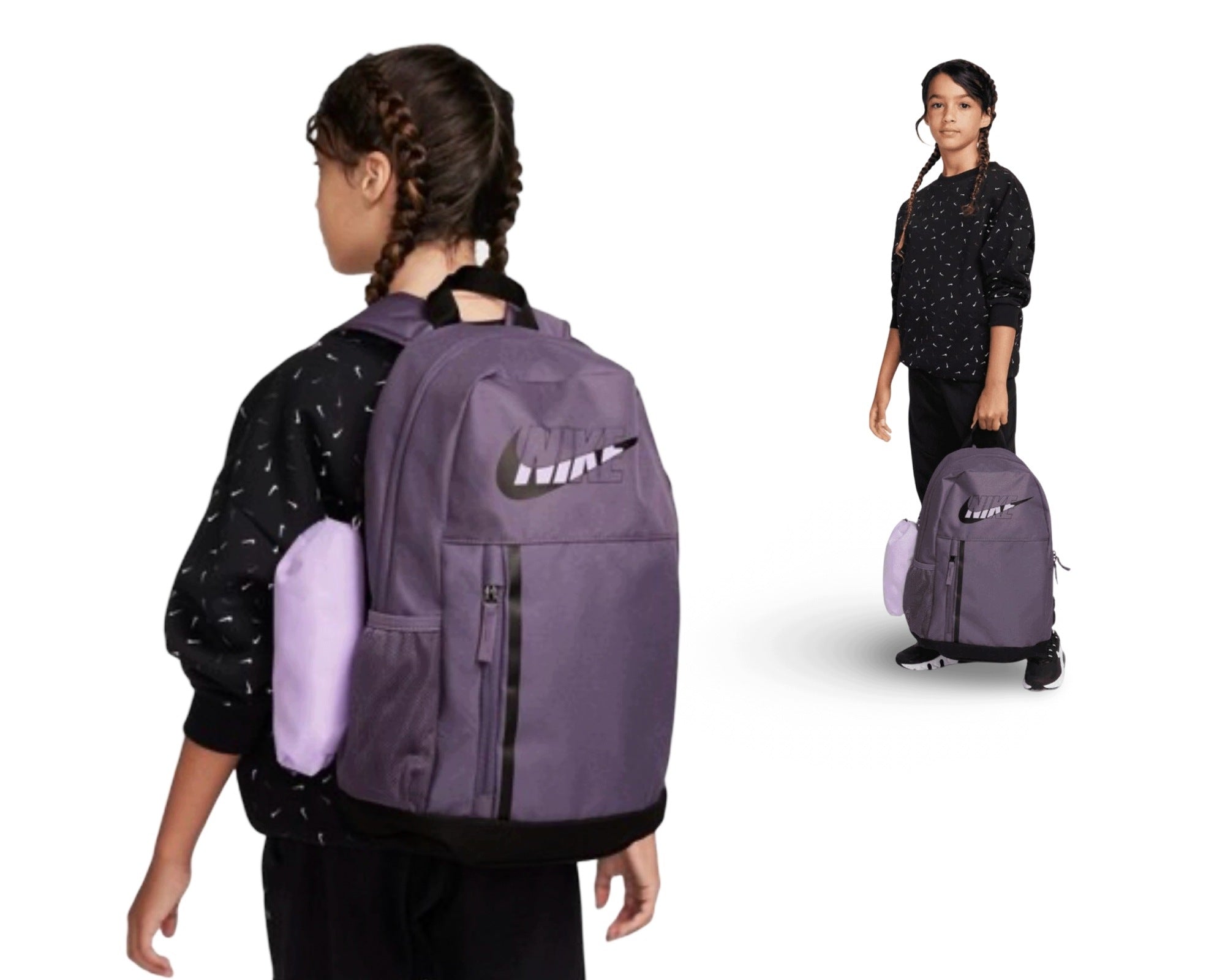 School Set Backpack Nike ELEMENTAL + Pencil Case Nike DO6737-553 purple 20L Packaging status original