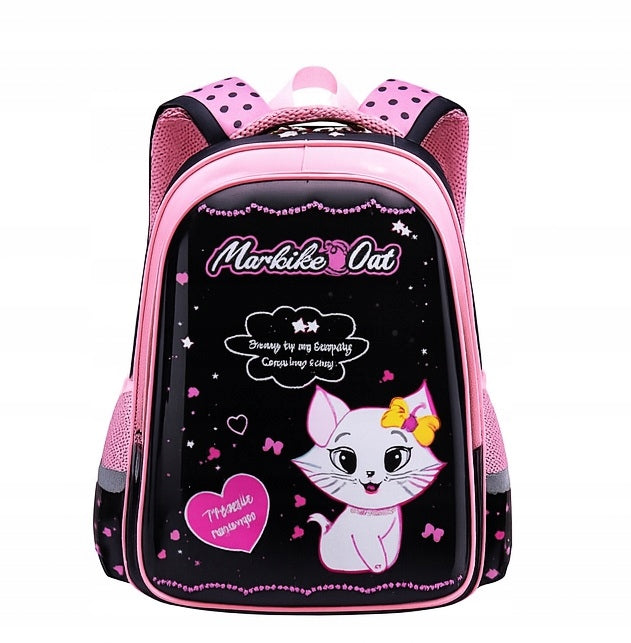 School Set Pink Cat Backpack Bag Pencil Case | 3in1 (D016) Brand K&M