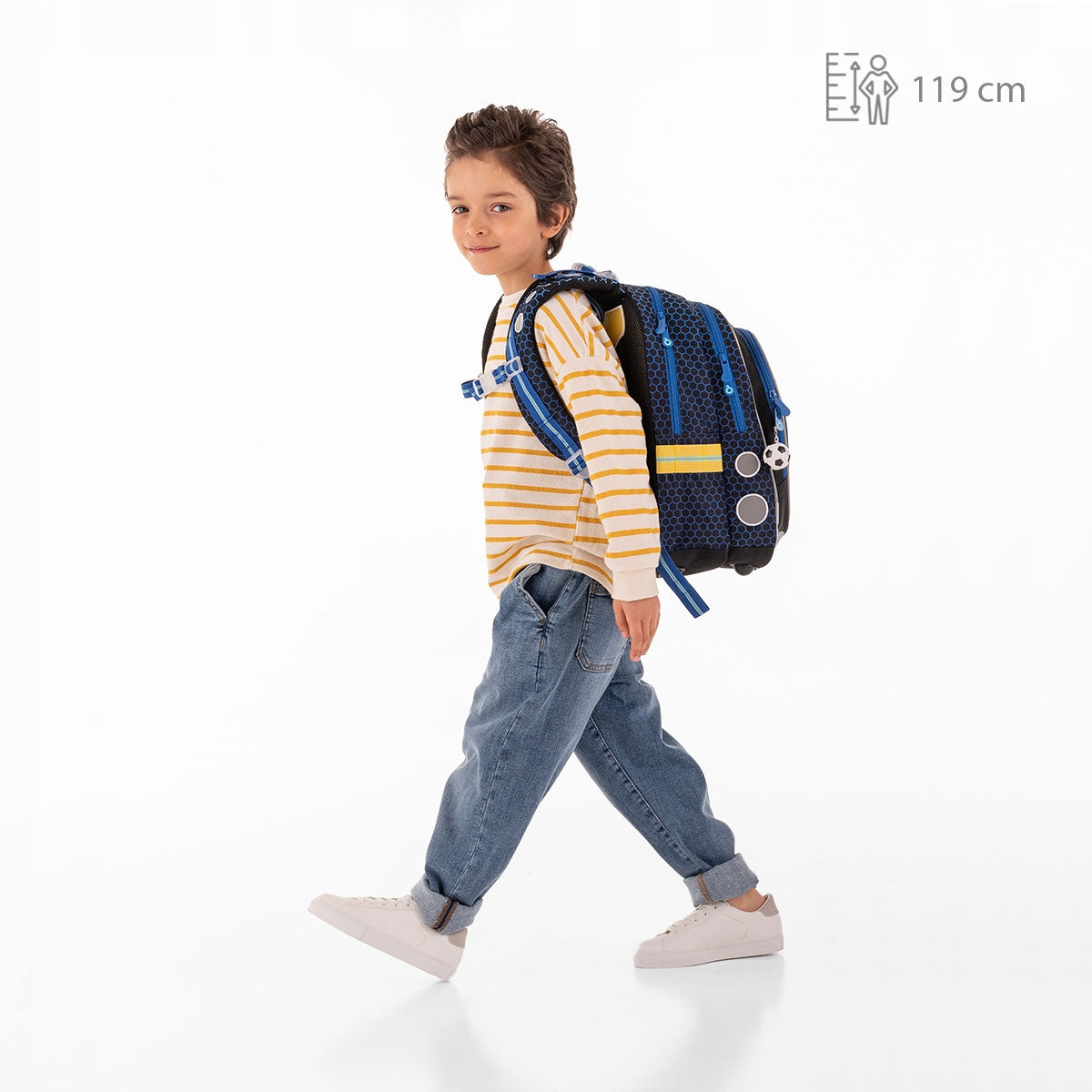 School backpack 1-3 light class Topgal ENDY 22016 football for boy Brand Topgal
