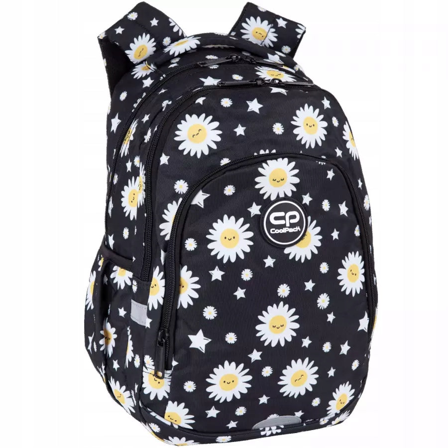 School backpack 19L PRIME PRO DAISY BLACK CoolPack