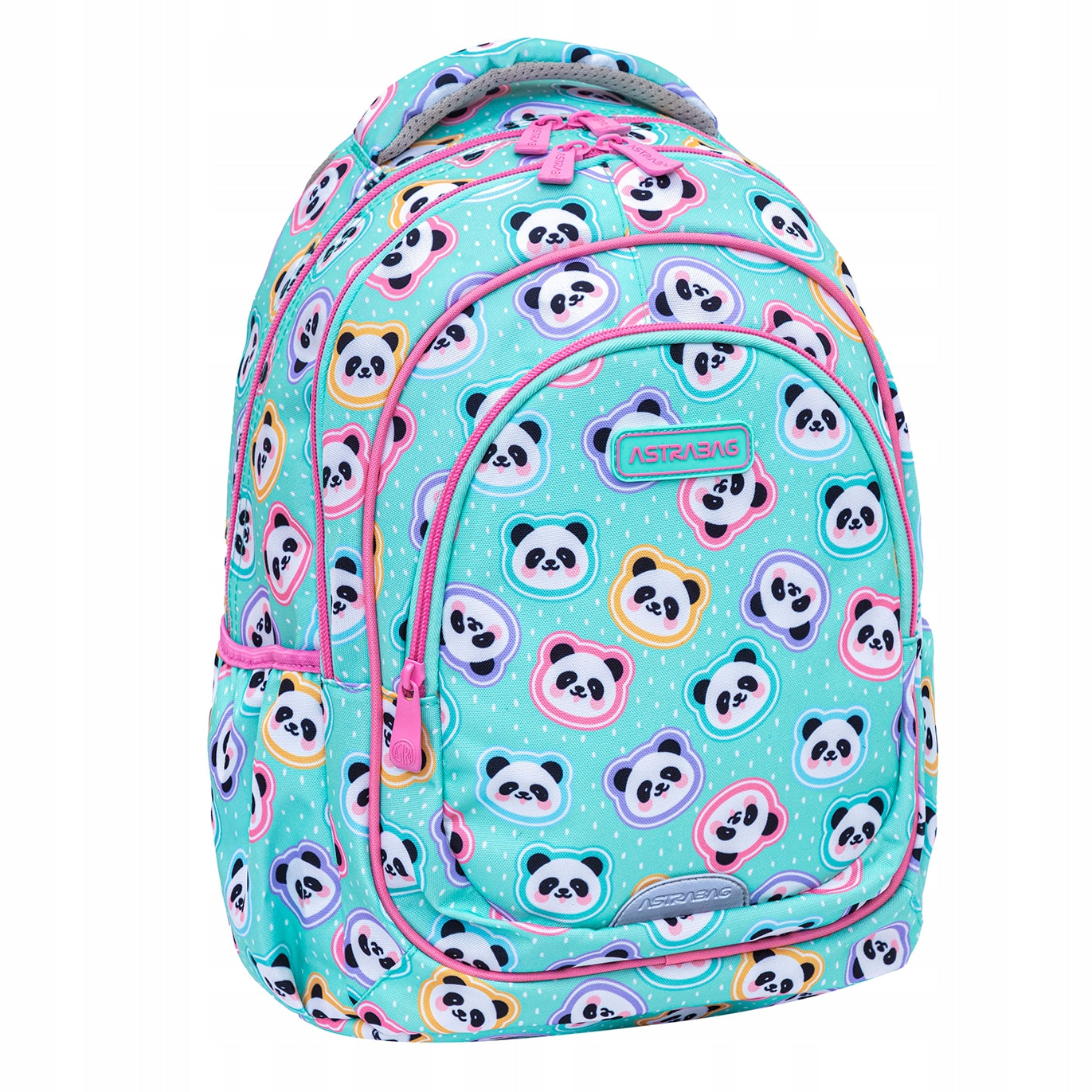 School backpack 20L Astrabag Minty Pandas, AB330 for girls class 1-3 Brand AstraBag