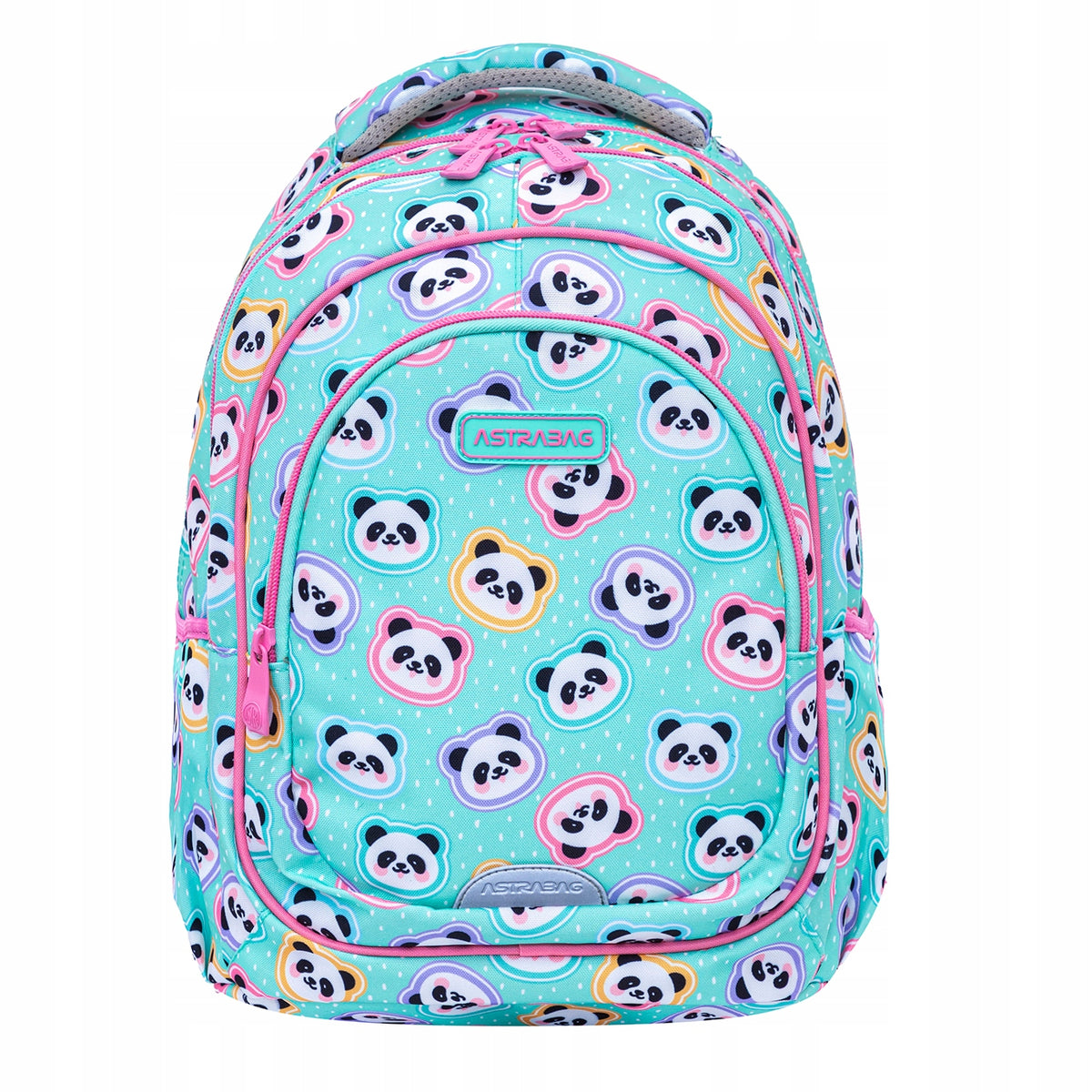 School backpack 20L Astrabag Minty Pandas, AB330 for girls class 1-3