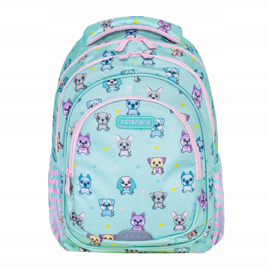 School backpack 20L Astrabag Puppie's world, AB330 for girls class 1-3