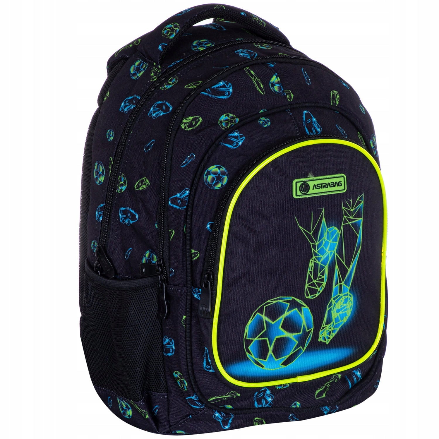 School backpack 27L Astrabag Football Motion 3 compartments for boy 4-8 class Packaging status original