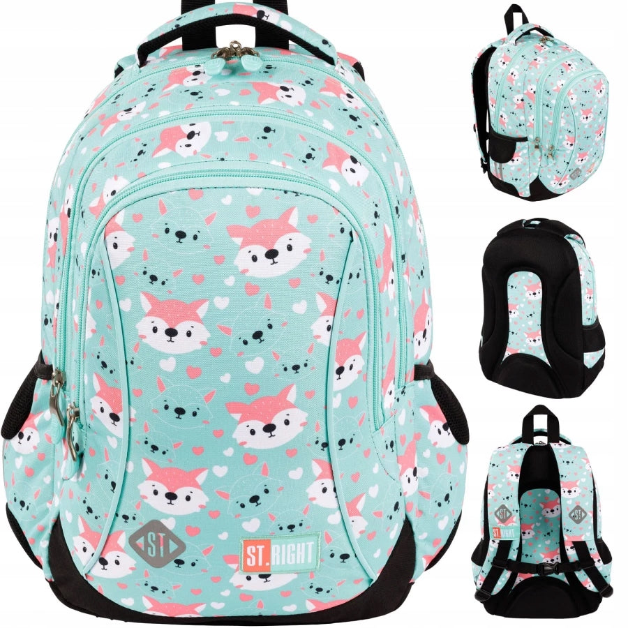 School backpack 3 compartment Liski LOVELY FOXY St.Right