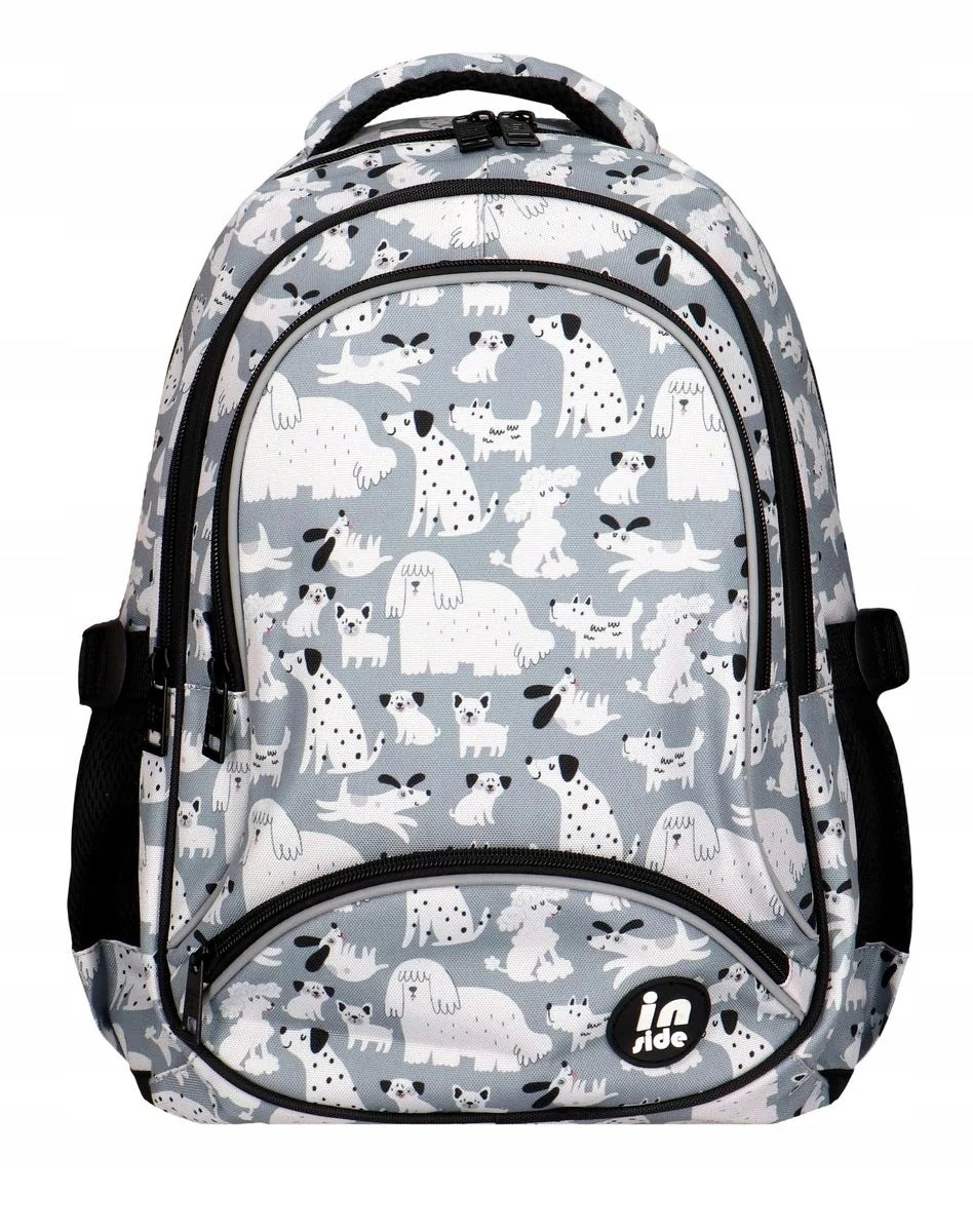 School backpack 3 compartments Dogs Incood Manufacturer code 0002-0100