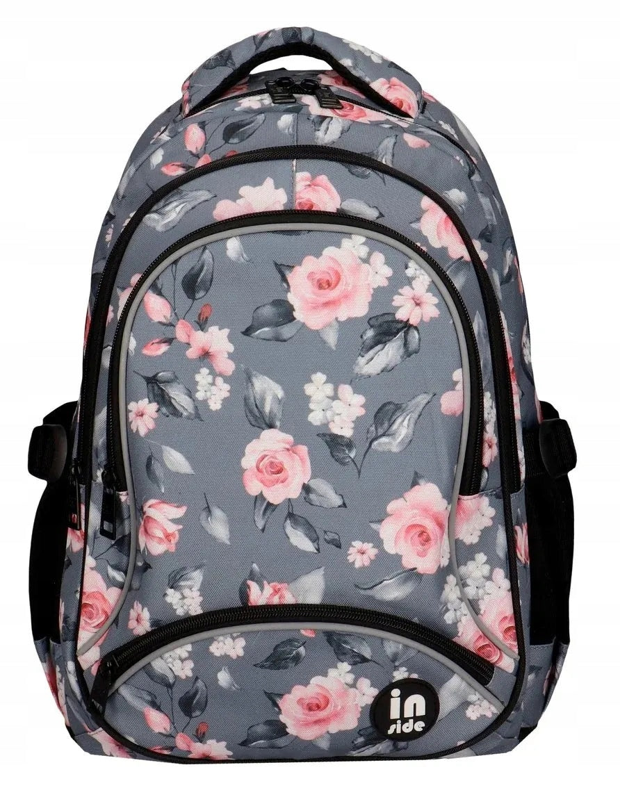 School backpack 3 compartments Roses Incood Manufacturer code 0002-0109