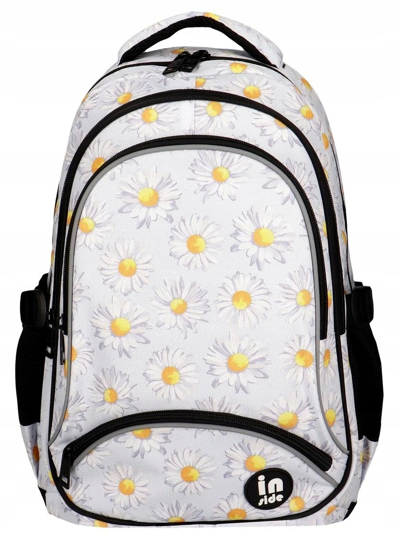 School backpack 3 compartments flowers Margarets Incood Manufacturer code 0002-0106