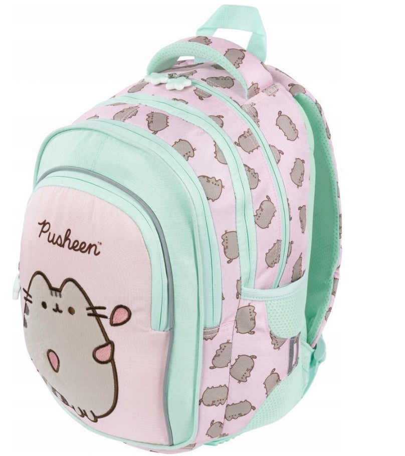 School backpack 4 compartment St.Majewski Pusheen Pink for girls