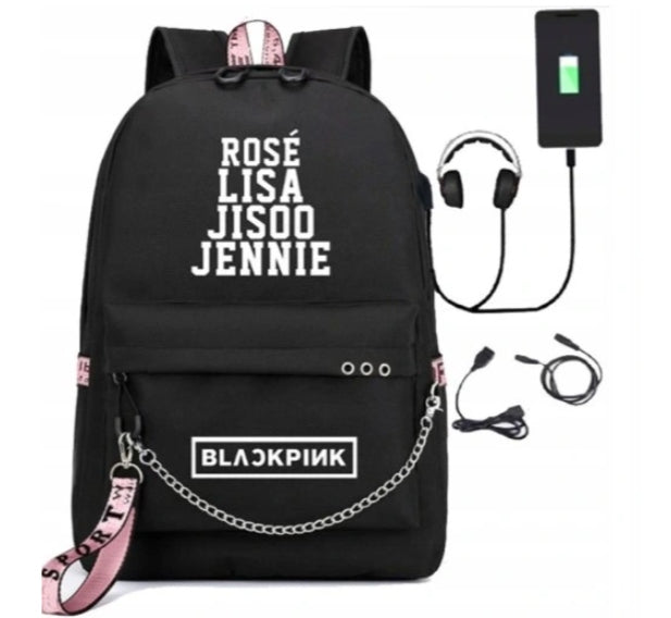 School backpack BLACKPINK LISA ROSE JISOO black 4 l Manufacturer code Bomevarica2156415