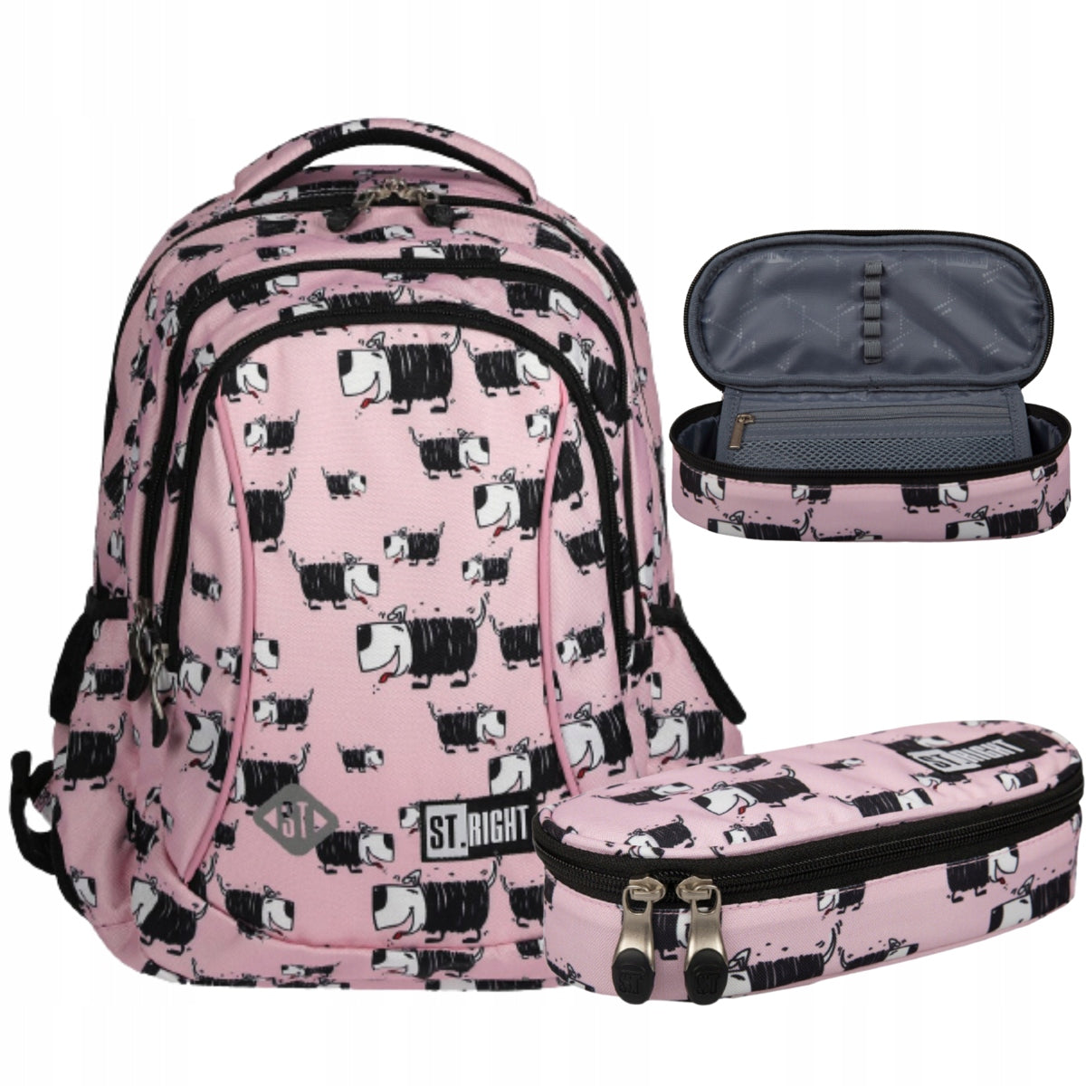 School backpack BP-06 Dogs + Pencil case pouch Majewski set of 2in1