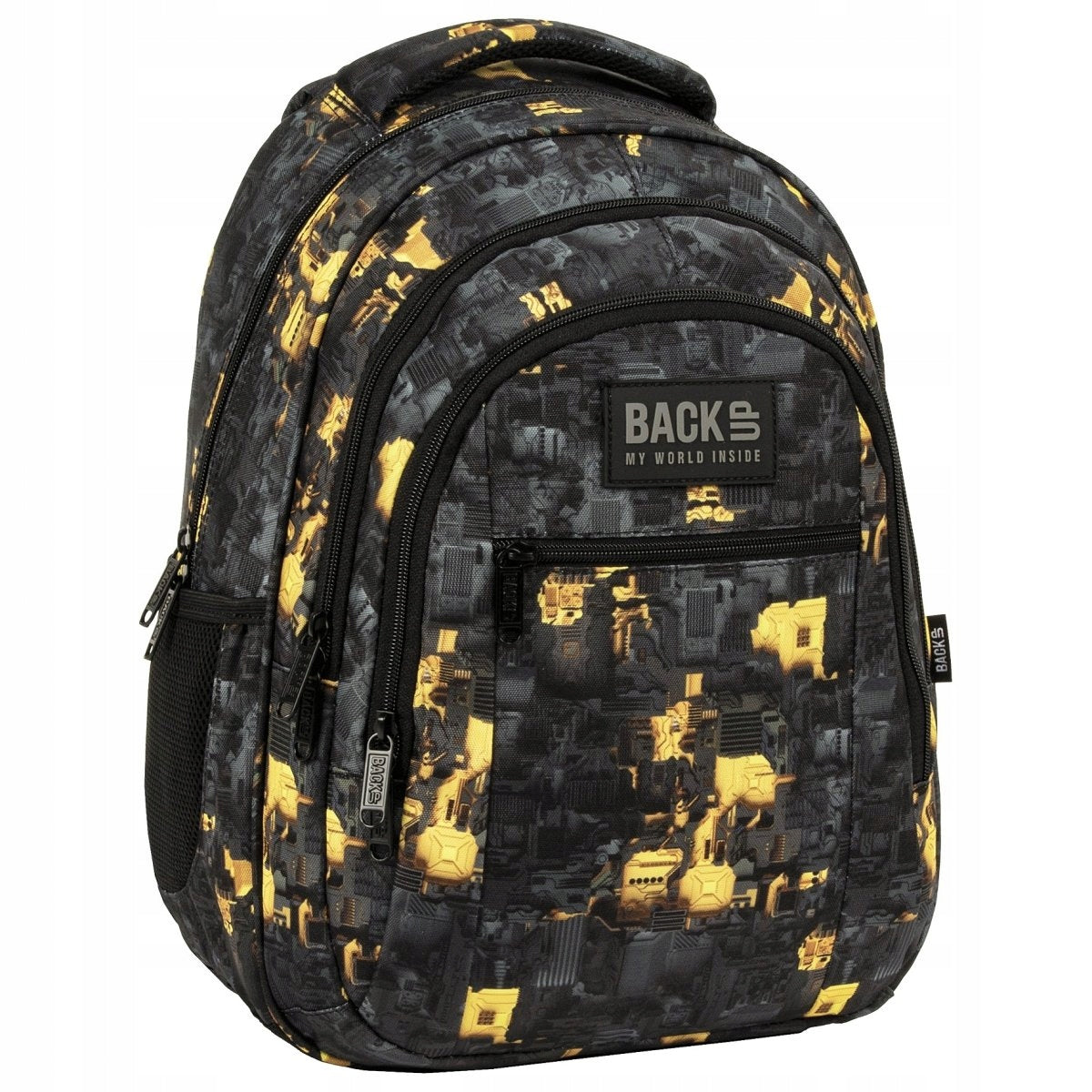 School backpack BackUP 26 L MECHA for boy BLACK Manufacturer code PLB5O45