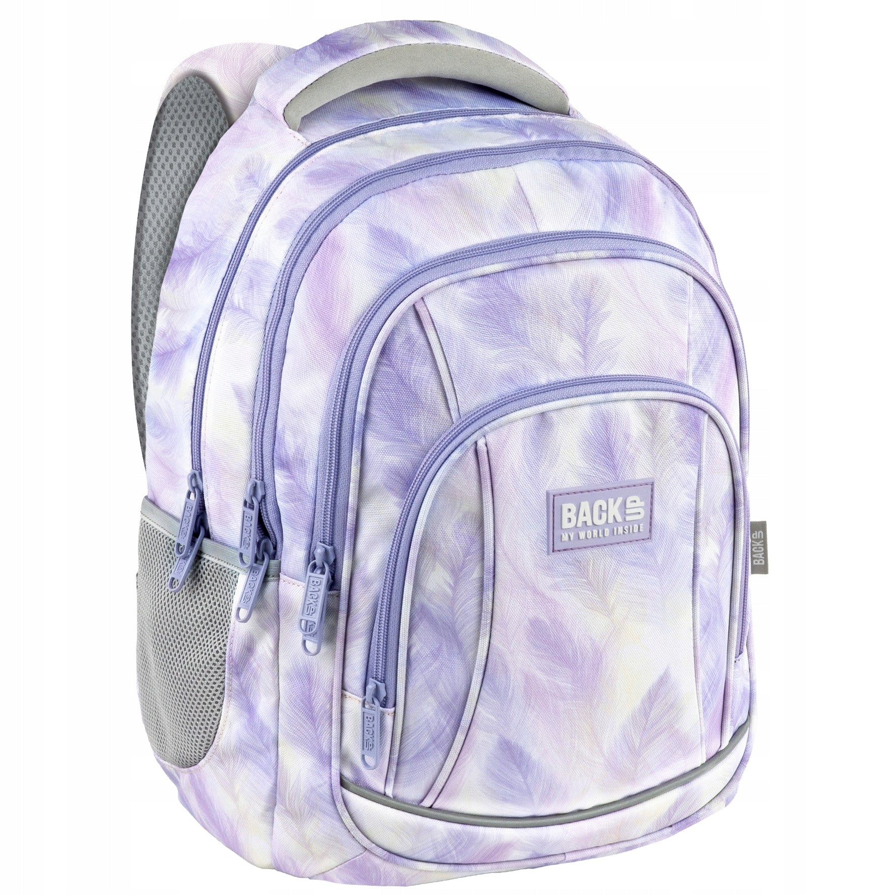School backpack BackUP 26 L PASTEL FEATHERS girls