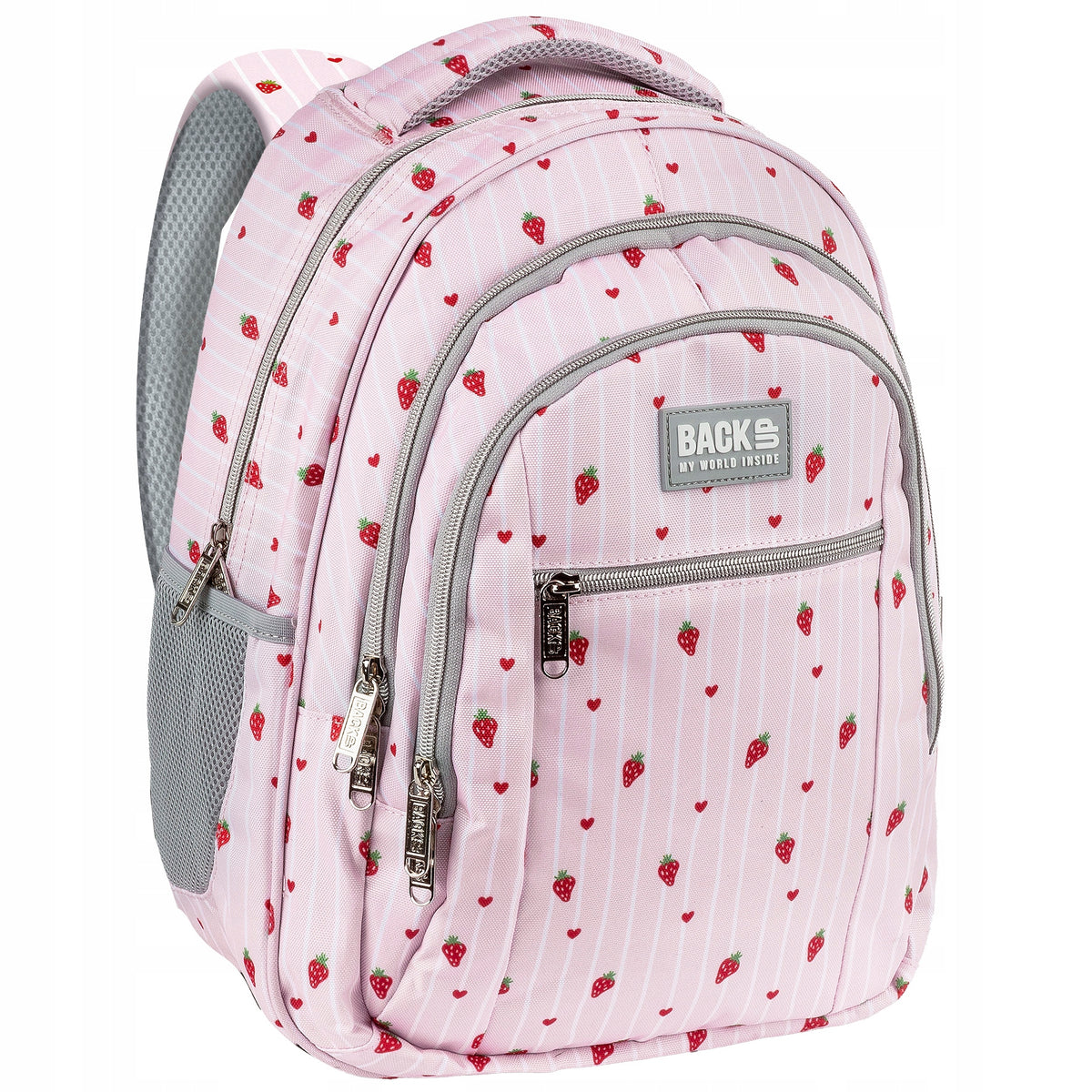 School backpack BackUP 26 L PINK LOVE pink for girls Packaging status original